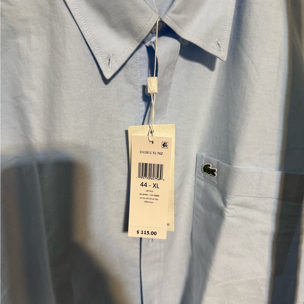 Lacoste Men's Sky Blue Casual Shirt